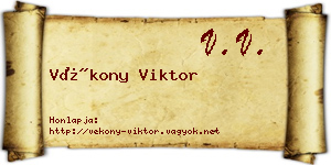 Vékony Viktor névjegykártya