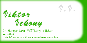 viktor vekony business card